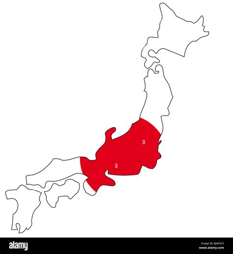 flag outline map of japan